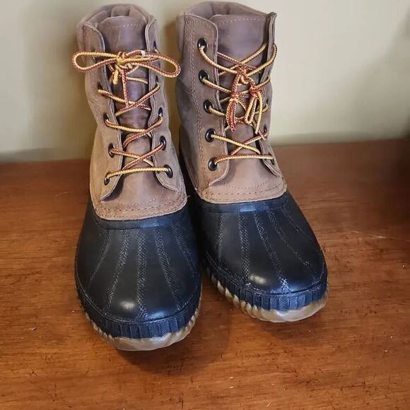 Sorel Cheyenne waterproof leather duck boots men's size 8 - Picture 2 of 8